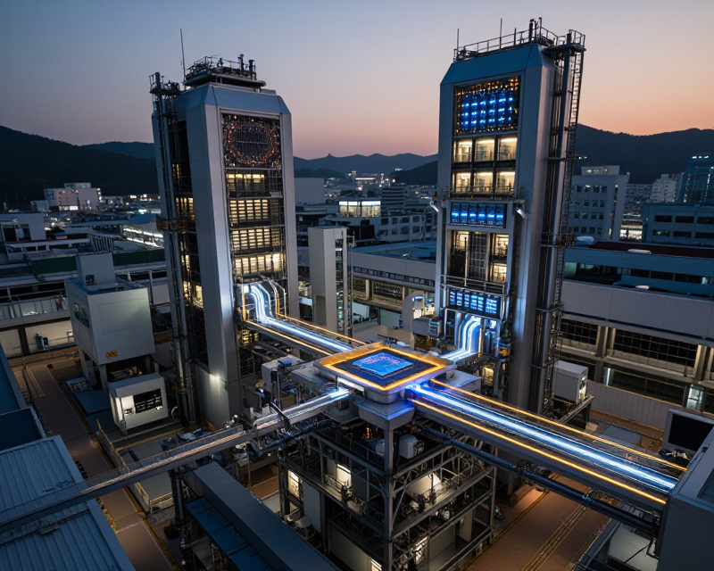 Futuristic Semiconductor Hub Vision