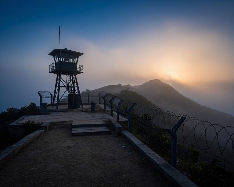 Border Guard Post at Dawn
