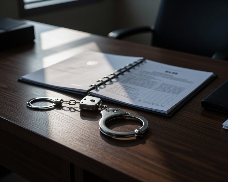 Symbolic representation of investigation and justice