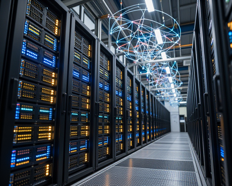 Futuristic AI Data Center in South Korea