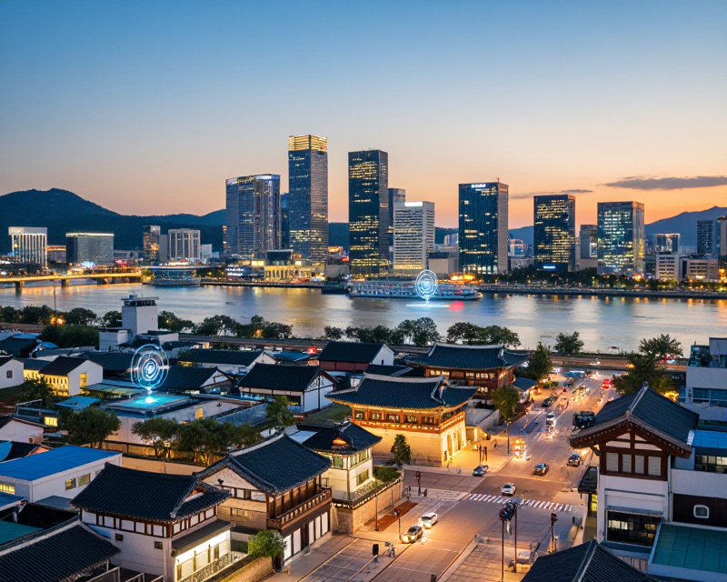 Futuristic Seoul Skyline