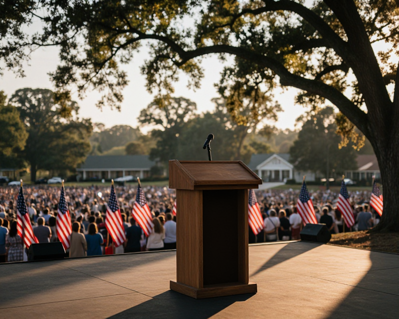 Political Rally Atmosphere in Georgia