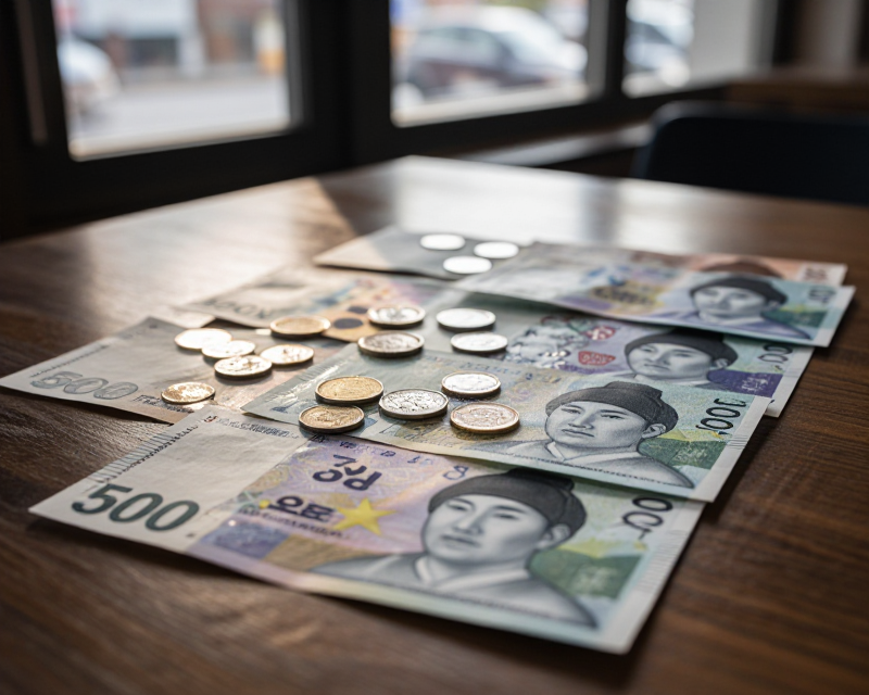Symbolic Korean Currency and Economic Atmosphere