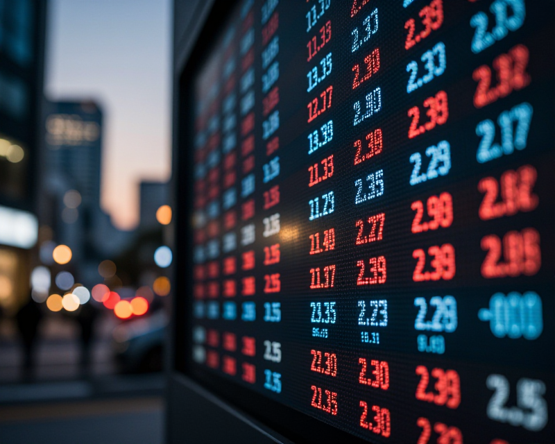 Financial Market Decline Atmosphere