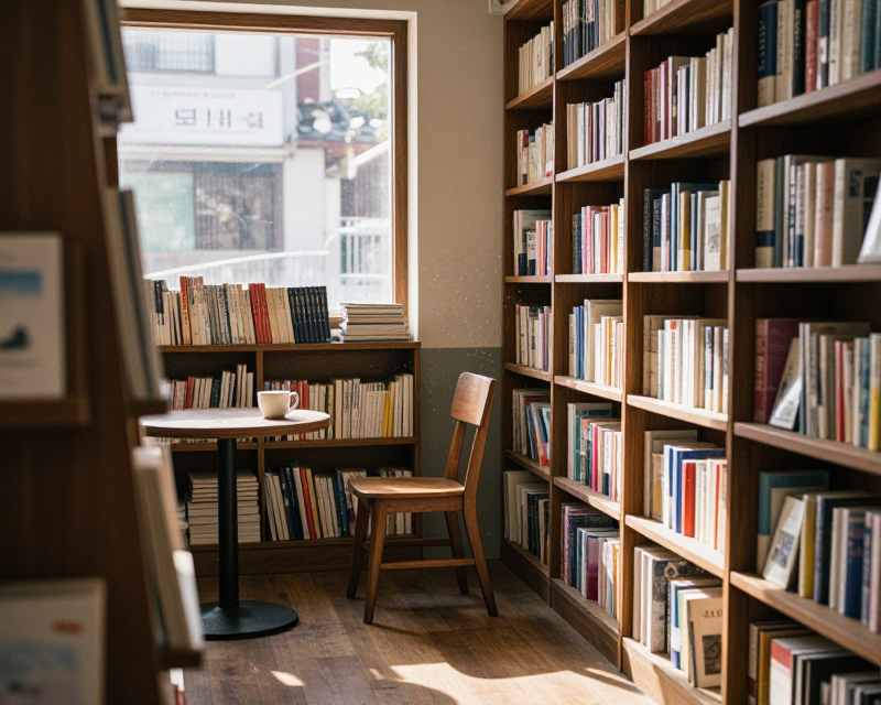 A nostalgic bookstore in Seochon